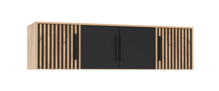 Тумба 4-х дверная 83.10 Вегас, Дуб золотой/Черный​ 