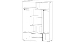 Шкаф 4-х створчатый Британа