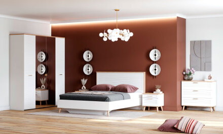 Комод 5 ящиков Гавана, Белый 