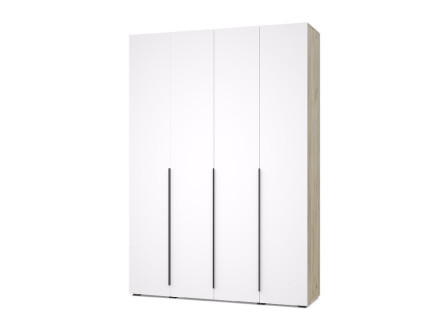 Шкаф 4-х дверный Х41 Харди, Дуб серый/Белый 